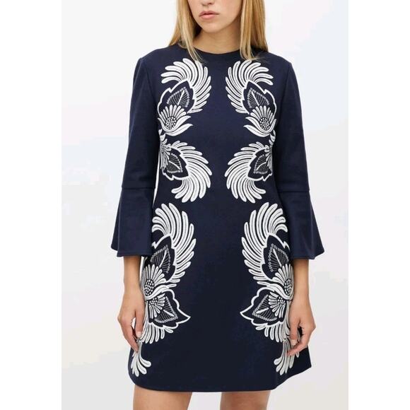 Stella McCartney Embroidered Wool Cashmere Mini Dress Sz IT 38 US XS (V5 - Picture 6 of 13